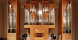 Large musical pipe organ